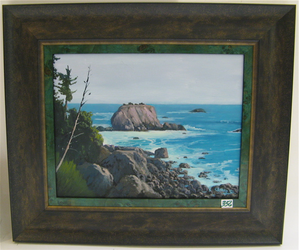 Appraisal: C BYARD OIL ON CANVAS American th century Seascape along