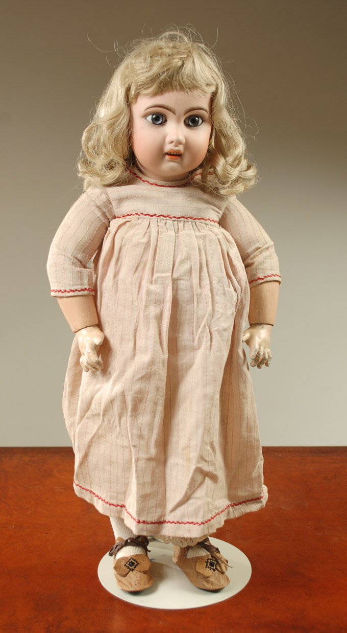 Appraisal: JUMEAU FRENCH BISQUE HEAD DOLL socket head with blond wig