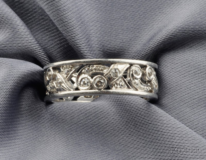 Appraisal: Platinum and Diamond Band set with old European and old