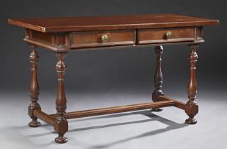 Appraisal: French Carved Walnut Renaissance Style Table earl French Carved Walnut