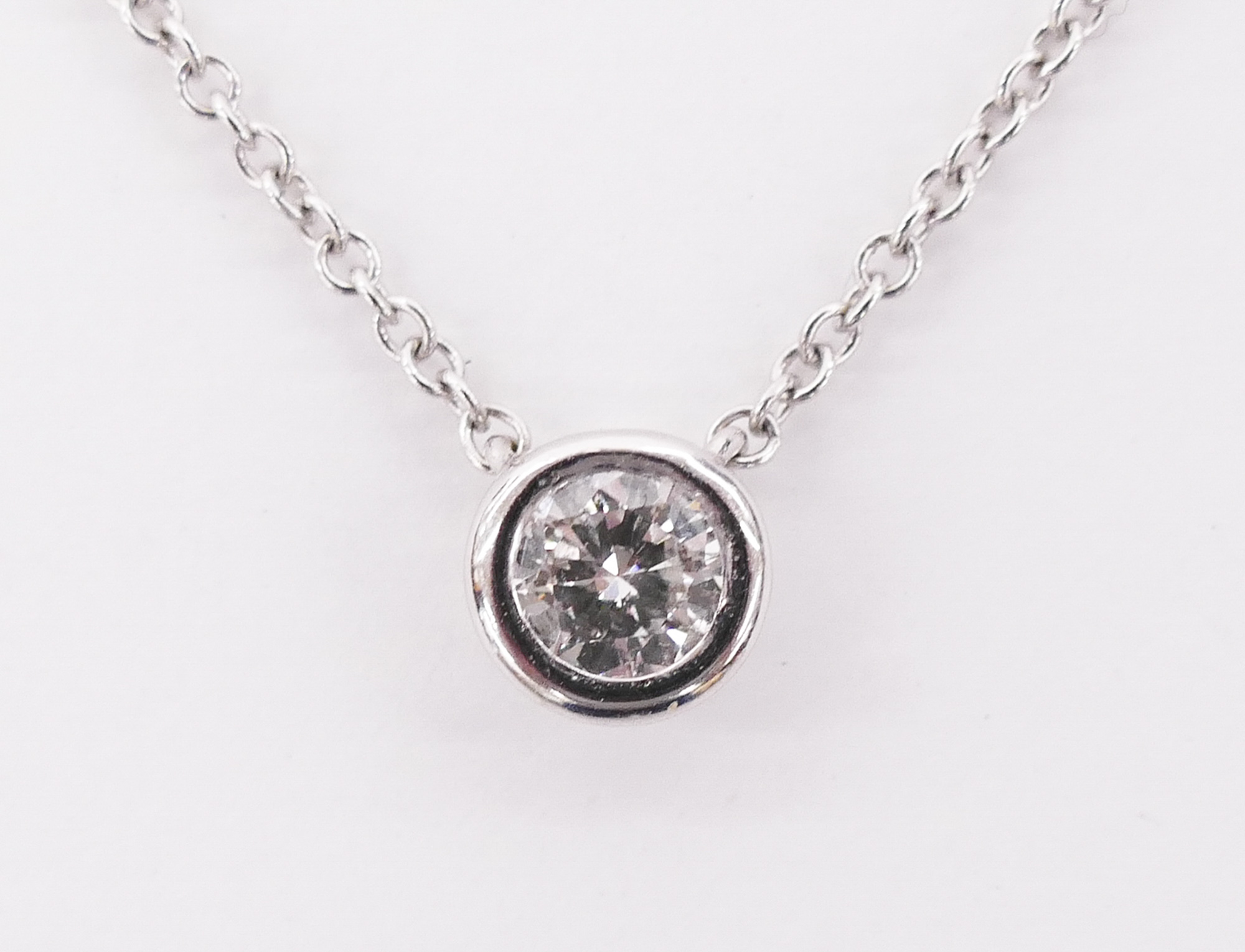 Appraisal: Lady's ct Diamond k White Gold Necklace '' It consists