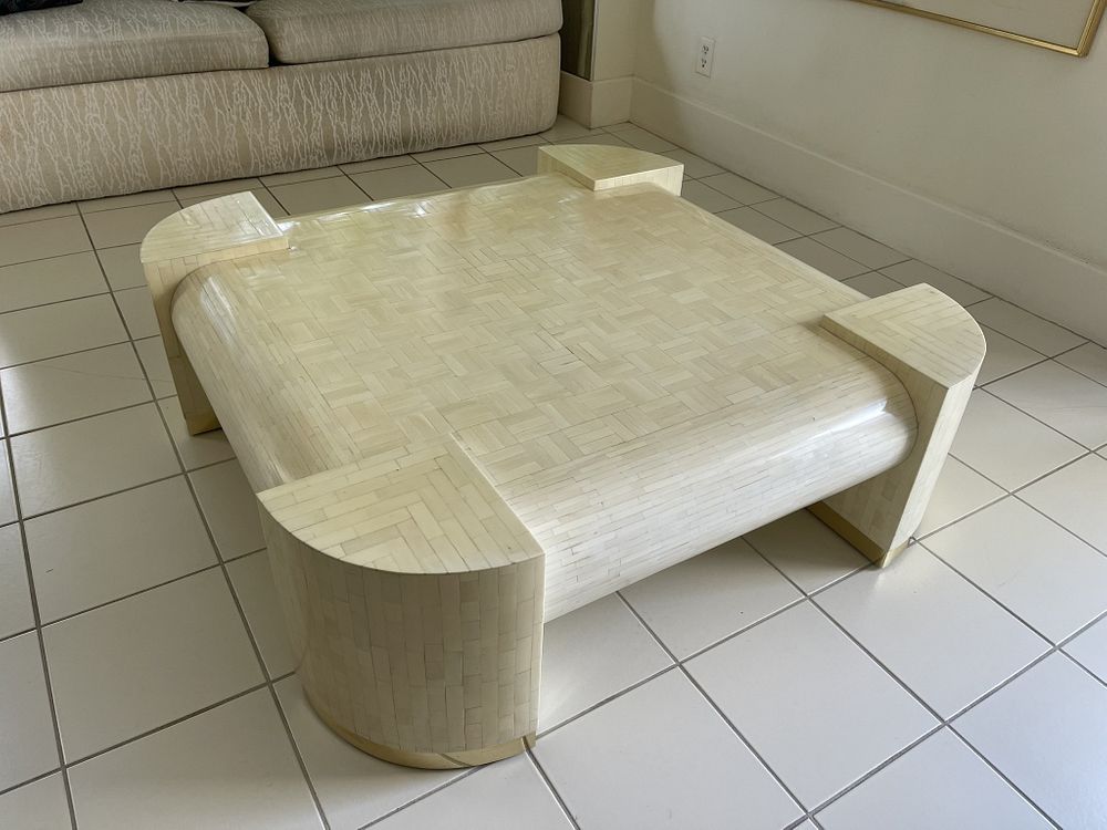 Appraisal: Tiled Contemporary Coffee Table Possibly Carl P E Springer Cream