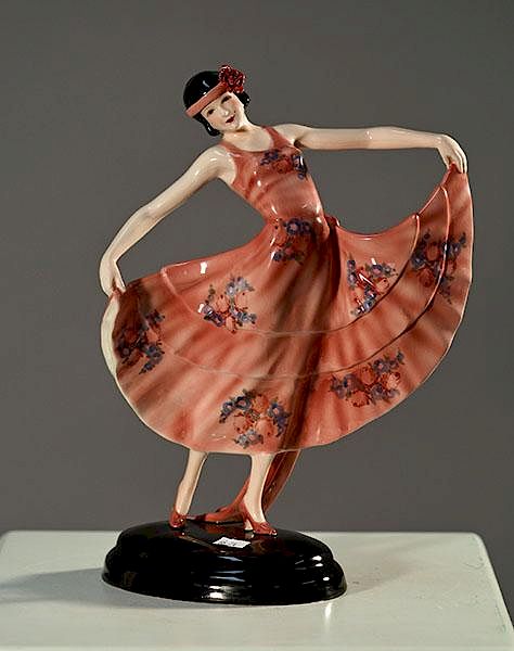 Appraisal: Goldscheider Art Deco Figure Goldscheider Austria Art Deco figure of