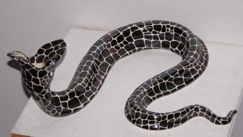 Appraisal: Snake Ceramic on Ceramic Kuhlish Tony x x inches In