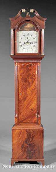 Appraisal: A George III Carved Mahogany Tallcase Clock c swan's neck