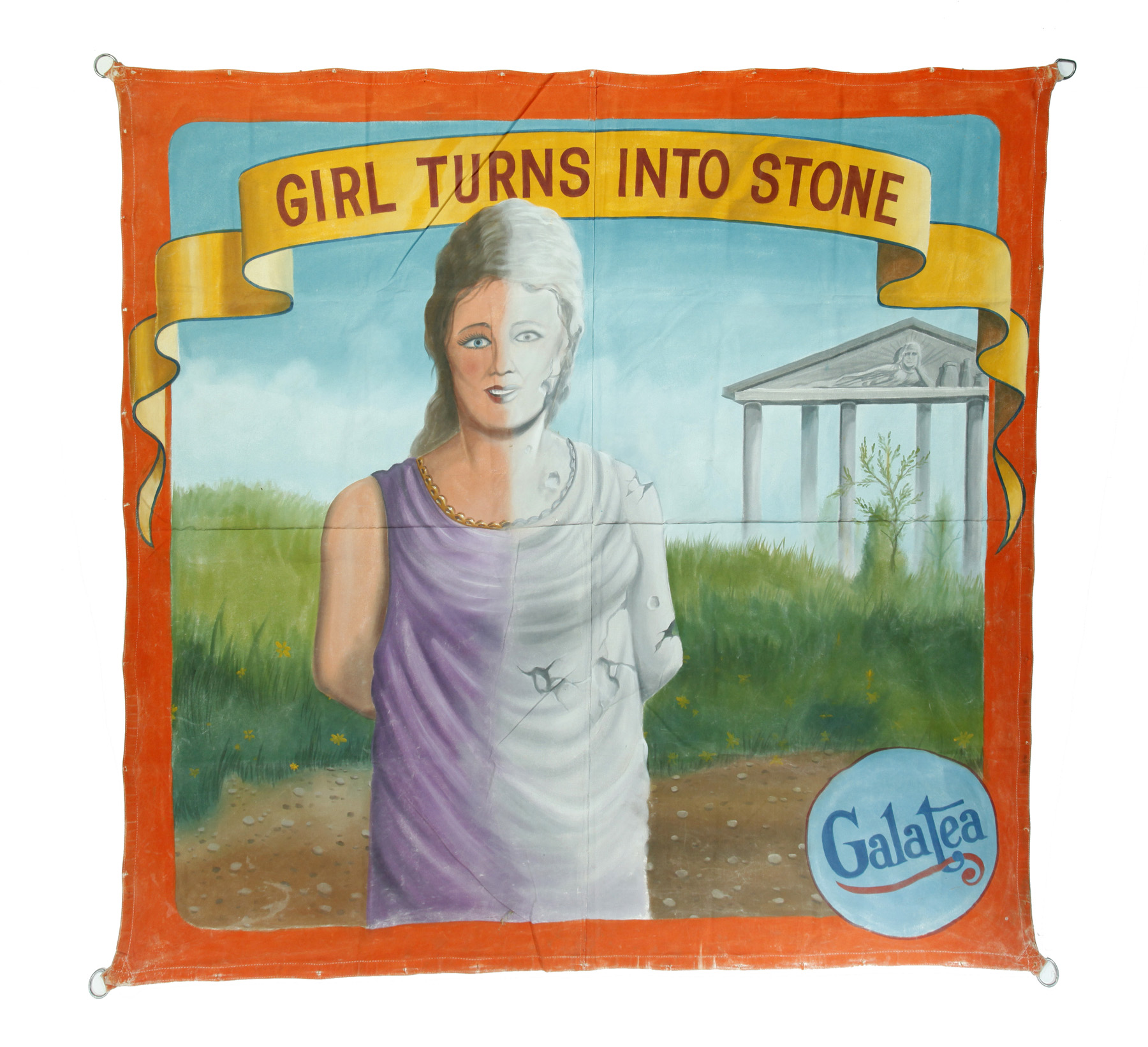 Appraisal: CIRCUS SIDE SHOW BANNER GIRL TURNS TO STONE GALATEA American