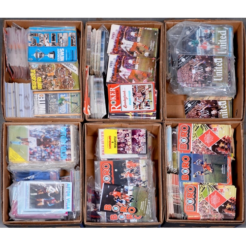 Appraisal: Football Programmes Six boxes of s and later programmes including