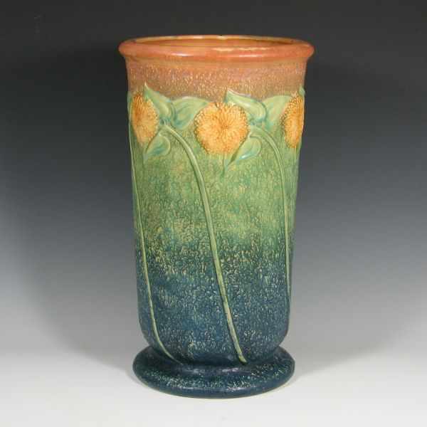 Appraisal: Scarce Roseville Sunflower - '' umbrella stand with excellent mold