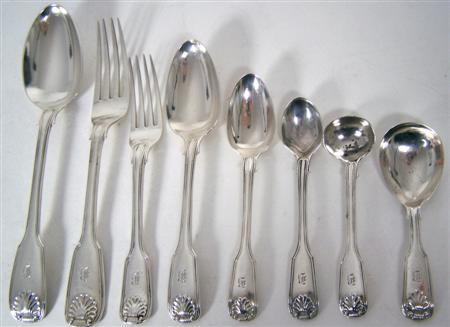 Appraisal: A Victorian canteen of cutlery Hayne Carter London of double