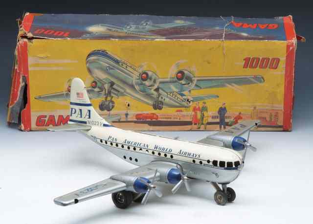 Appraisal: GAMA PAN AMERICAN WORLD AIRWAYS friction wheel drive powered tin