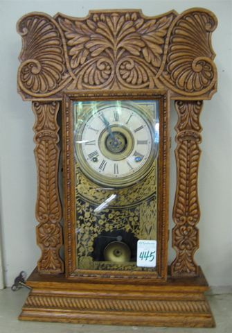 Appraisal: LATE VICTORIAN OAK KITCHEN CLOCK Arctic model from the Ocean