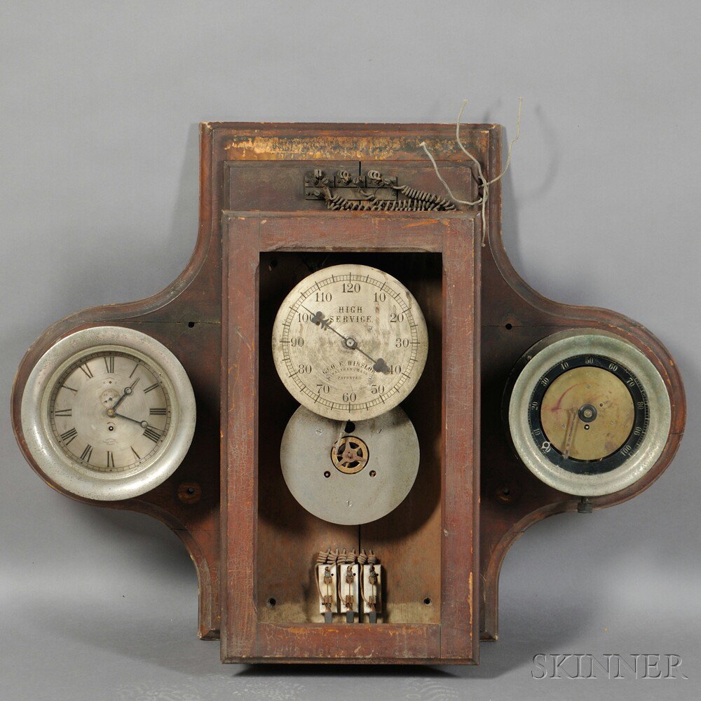 Appraisal: George E Winslow Reservoir Indicator Waltham Massachusetts c with a