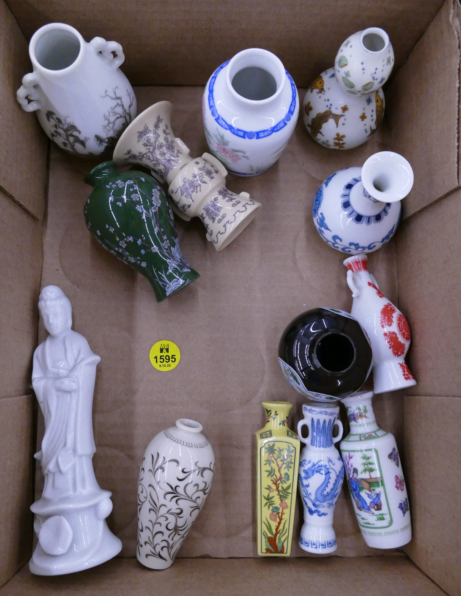 Appraisal: Box Miniature Asian Vases