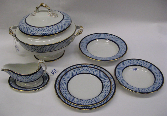 Appraisal: SET OF COPELAND SPODE FINE PORCELAIN DINNERWARE pieces blue on