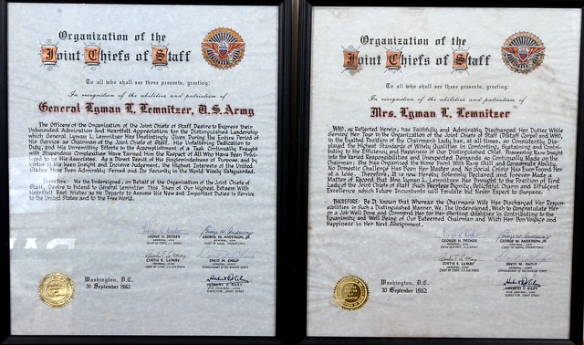 Appraisal: Pair of certificates issued by the Organization of the Joint