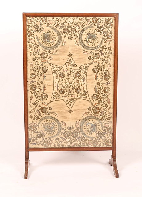 Appraisal: A SOUTH EAST ASIAN EMBROIDERED SILK PANEL with gold beadwork