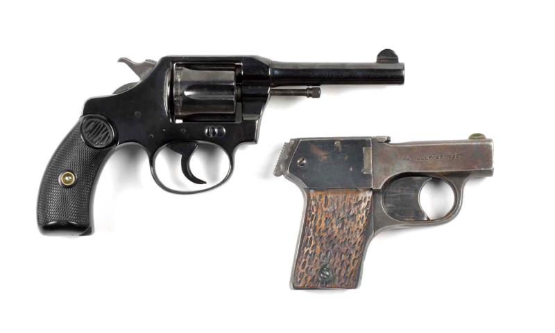 Appraisal: Lot Of Cartridge Hand Guns Serial No is a Colt