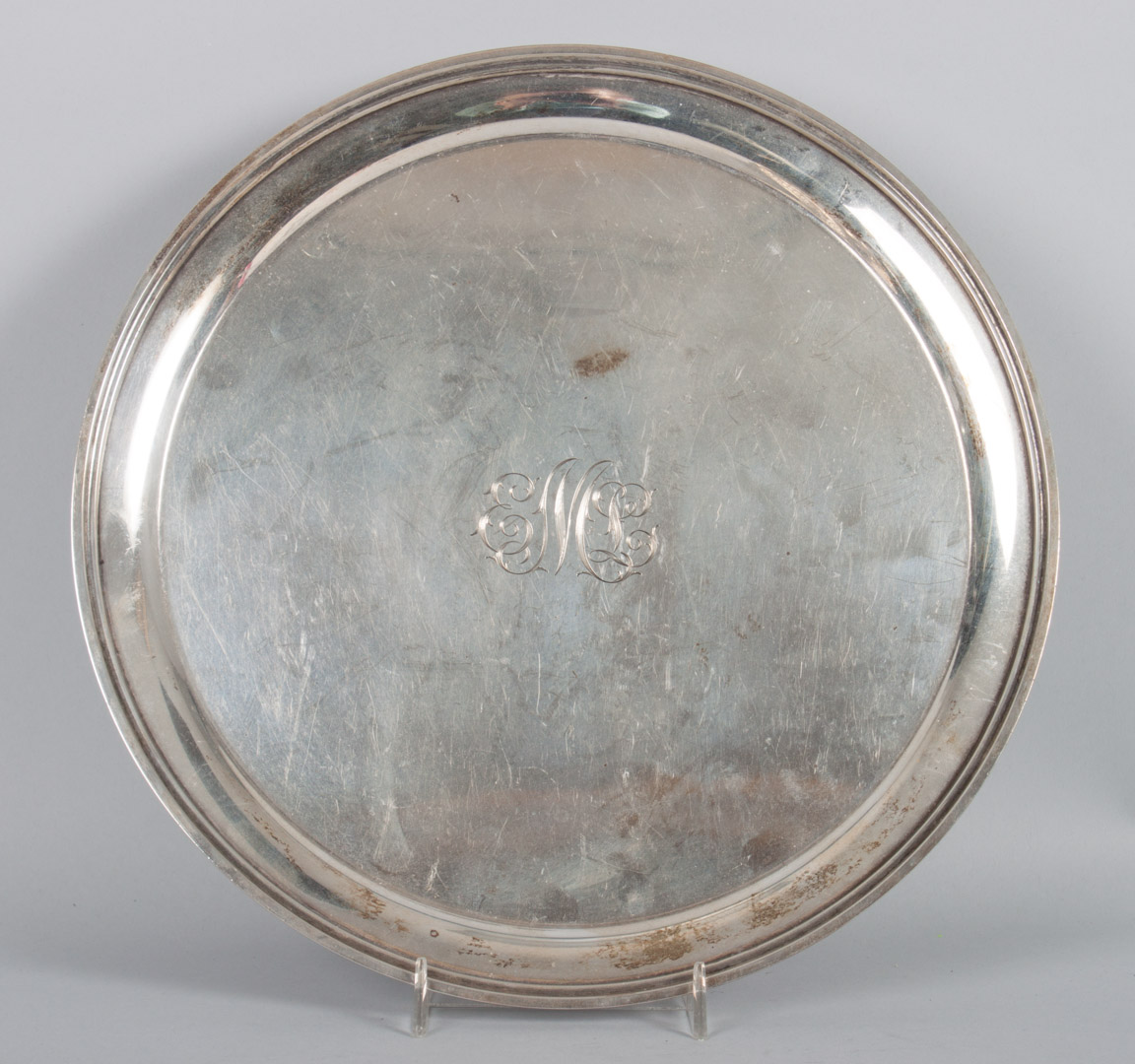 Appraisal: S Kirk Son sterling silver round platter in Diam ozt