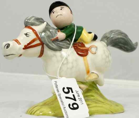 Appraisal: Beswick Boy on Galloping Grey Pony ''Kickstart'' by Norman Thelwell