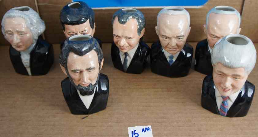 Appraisal: A Bairstow Manor Pottery Set Of American President Toby Jugs