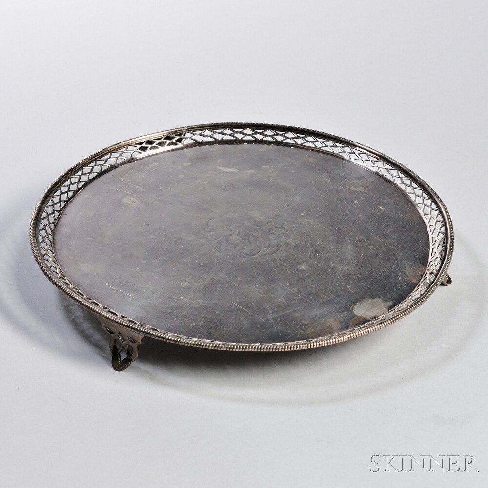 Appraisal: George III Sterling Silver Salver London - maker's mark I