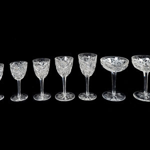 Appraisal: A Baccarat Cut-Glass Part Stemware Service in the Lagny Pattern