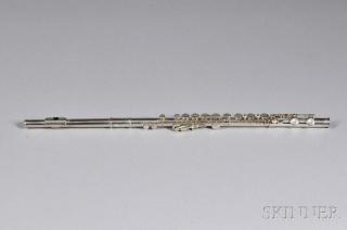 Appraisal: American Silver Flute Wm S Haynes Boston the body joint