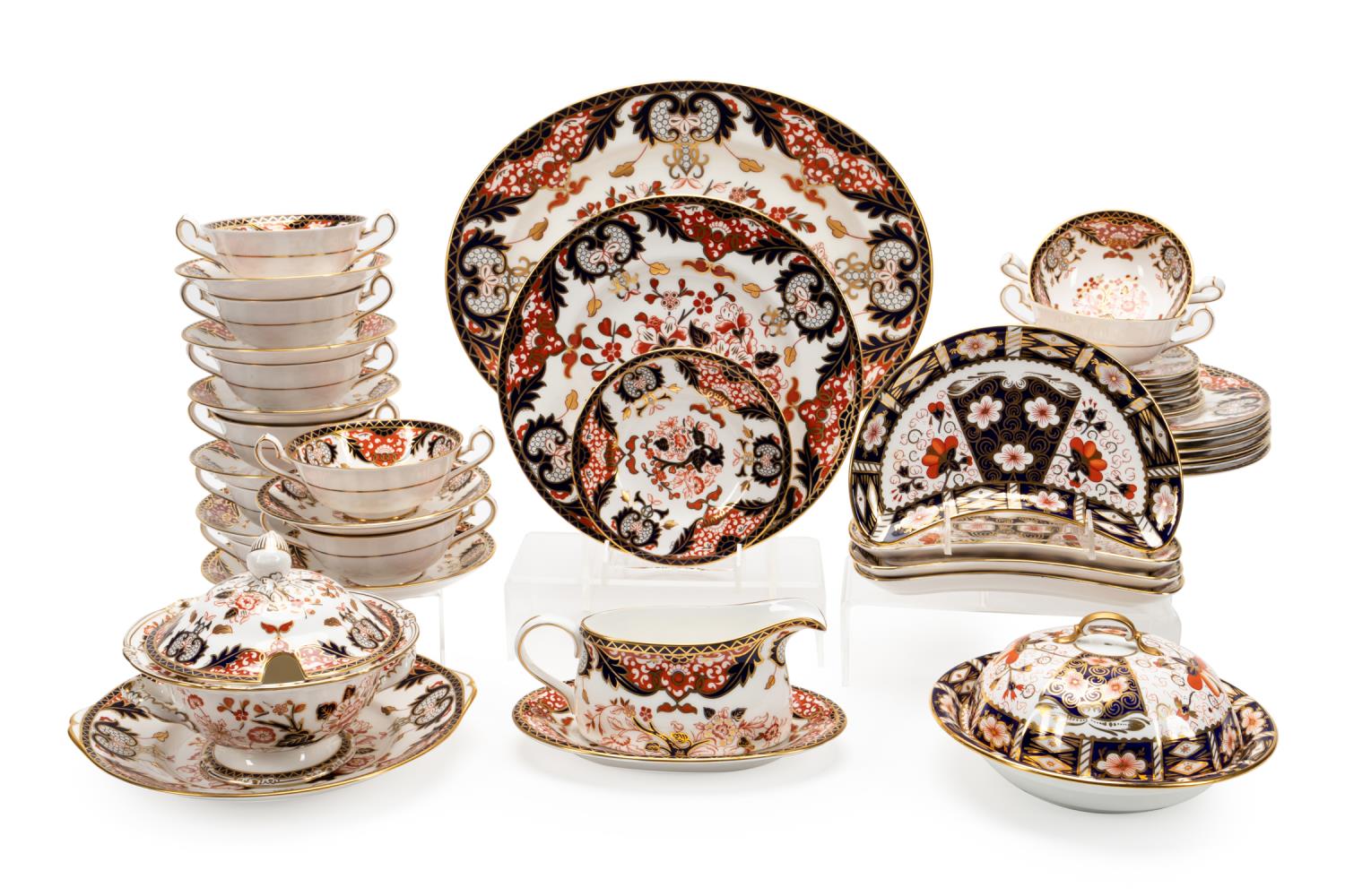 Appraisal: ROYAL CROWN DERBY MIXED IMARI DINNERWARE PC Royal Crown Derby