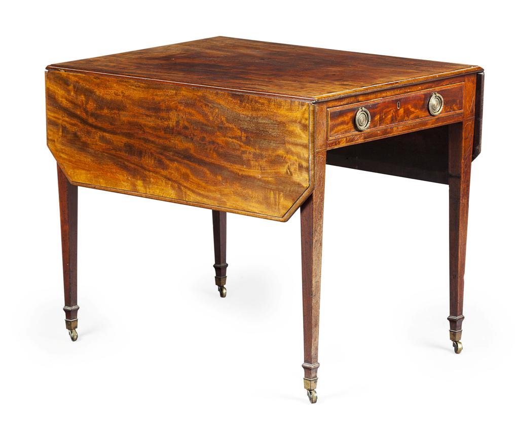 Appraisal: GEORGE III MAHOGANY PEMBROKE TABLE TH CENTURY the rectangular top