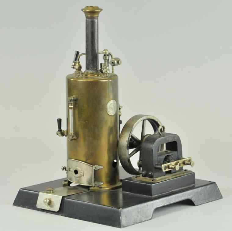 Appraisal: MARKLIN STEAM ENGINE Germany brass boiler nickeled flywheel fixed oscillating