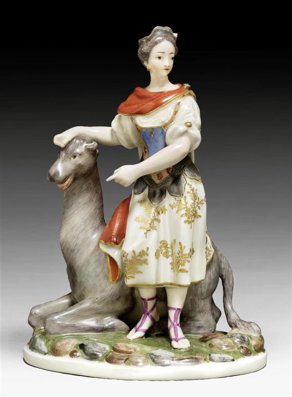 Appraisal: GIRL WITH LYING CAMEL AS AN ALLEGORY OF ASIA ZURICH