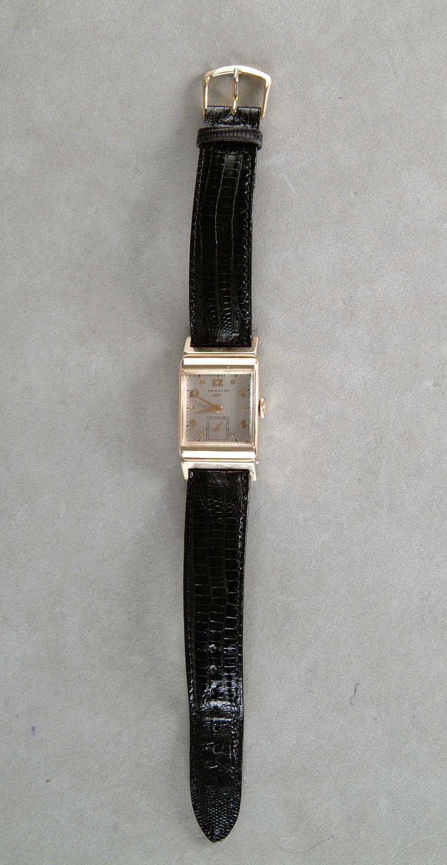 Appraisal: K HAMILTON WRISTWATCH Nice Hamilton wristwatch has k yellow gold