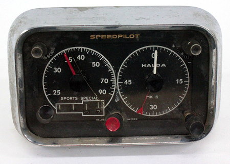 Appraisal: A SWEDISH MADE HALDA SPEED PILOT FIVE BUTTON GAUGE cm