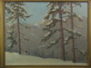 Appraisal: OOC- WINTER SCENE WITH PINES SCREENING MOUNTAINS SIGNED LL 'MARIANNE