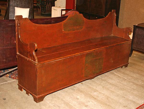 Appraisal: A Rococo style oak metamorphic bench late th early th