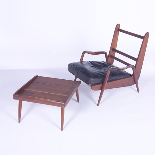 Appraisal: PHILLIP LLOYD POWELL New Hope lounge chair and ottoman in