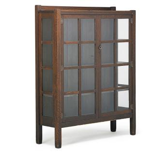 Appraisal: STICKLEY BROTHERS China cabinet L J G STICKLEY Double-door bookcase