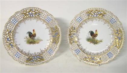 Appraisal: Pair of Meissen porcelain cabinet p late s late th