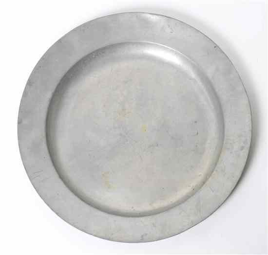 Appraisal: An English Pewter Tray th century having a plain rim