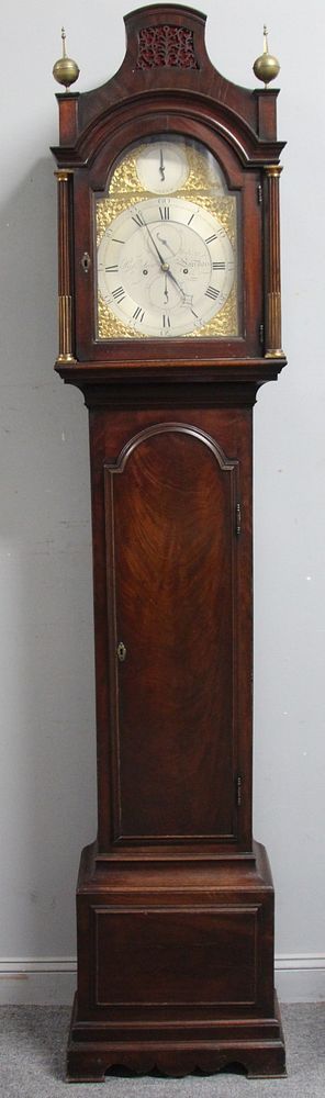 Appraisal: Rob Scott London Signed Mahogany Tallcase Clock From a Pawling