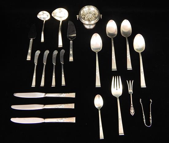 Appraisal: STERLING twenty pieces many Reed Barton Classic Rose R B