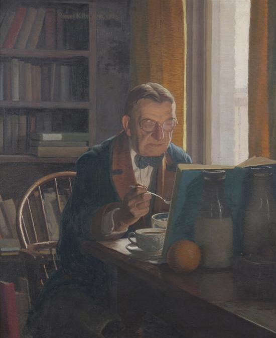 Appraisal: ROBERT KNIGHT RYLAND American - THE BACHELOR'S BREAKFAST signed and