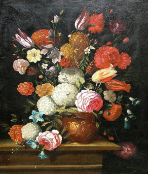 Appraisal: Manner of Jean-Baptiste Monnoyer - - Still life of flowers