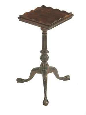 Appraisal: A George III style mahogany urn stand the square top