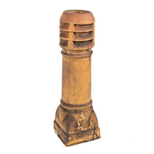 Appraisal: A Buff-Colored Terra Cotta Chimney Pot Likely Northwestern Terra Cotta