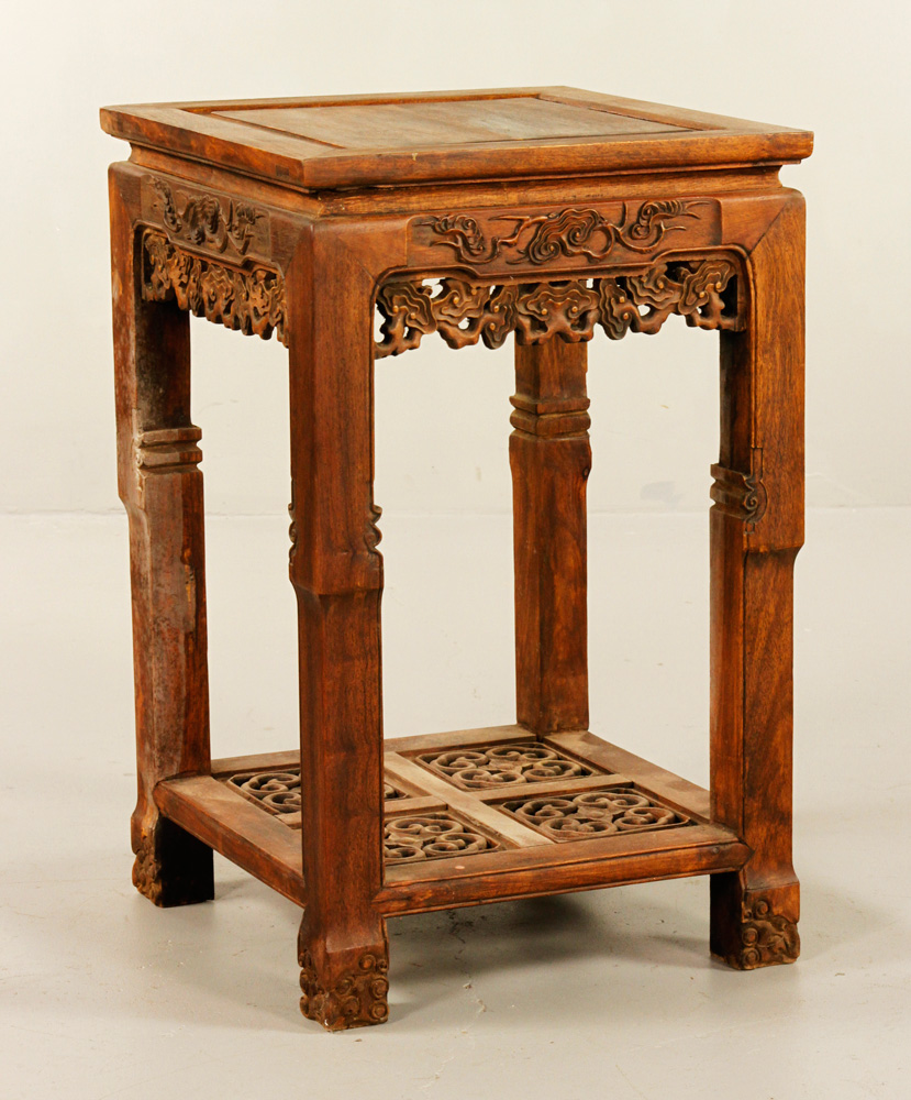 Appraisal: - Chinese Huanghuali Wood Stand Chinese stand huanghuali wood h