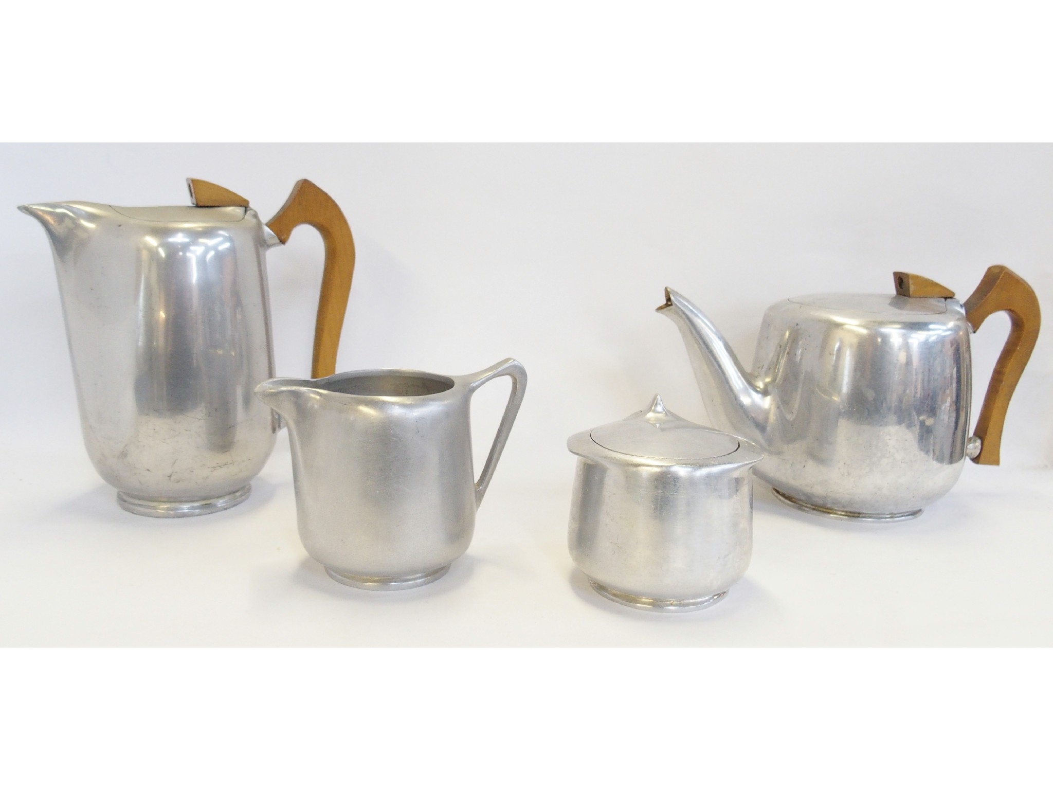 Appraisal: Four piece Picquot Ware teaset