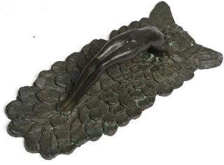 Appraisal: Art Nouveau Bronze Paper Weight Arched female nude amid foliage