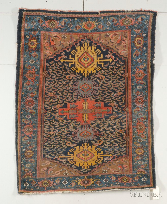 Appraisal: Northwest Persian Rug early th century small end gouge and