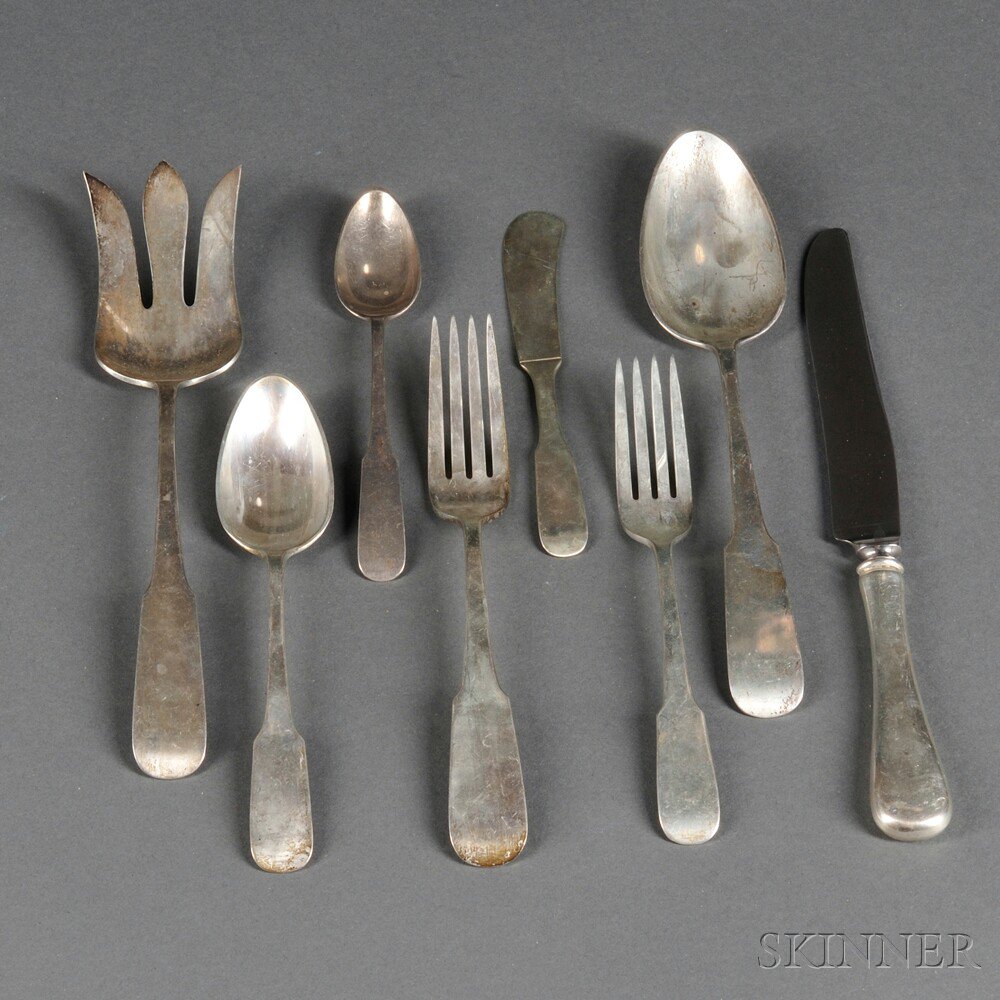 Appraisal: Old Newbury Crafters Moulton Pattern Sterling Silver Flatware Service Newburyport